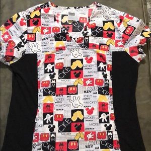 Large Mickey Mouse scrub top. EUC